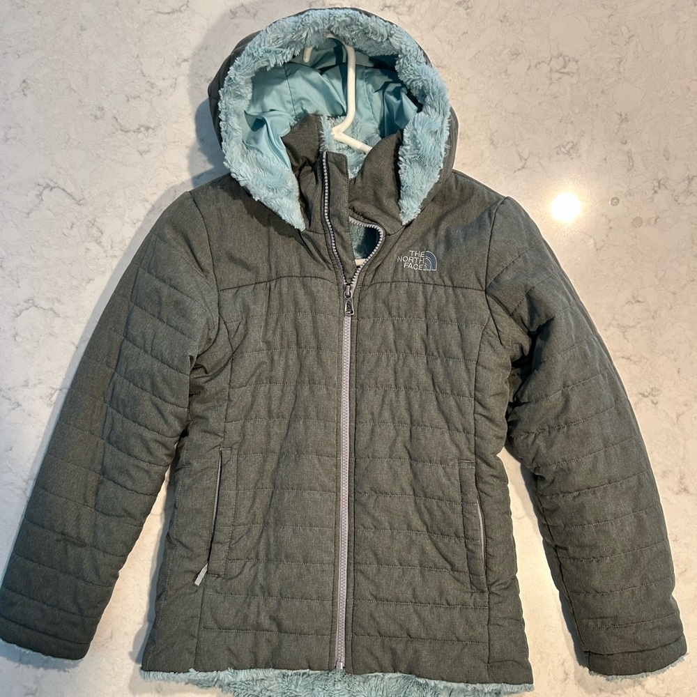 The North Face Kids Jacket in Gray/mint Lining